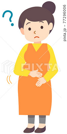 不思議に思う妊婦 77296006
