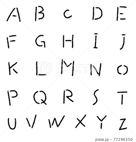 手書きのアルファベット 77296350