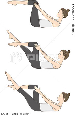Single leg stretch - Pilates Kingdom