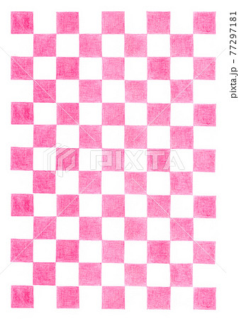 手描きナチュラル背景素材(格子) 手描きナチュラル背景素材(格子) 77297181