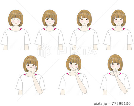 いろいろな表情の女の子 いろいろな表情の女の子 77299130