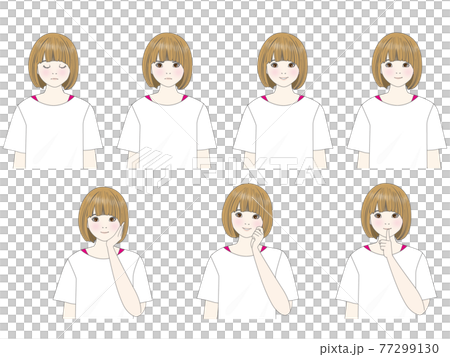 いろいろな表情の女の子 いろいろな表情の女の子 77299130