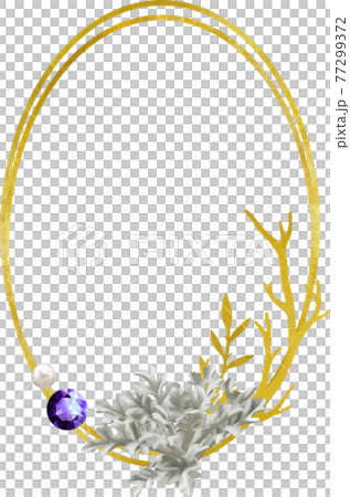 黃金和紫水晶橢圓框矢量素材 黃金和紫水晶橢圓框矢量素材 77299372