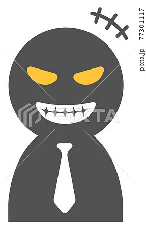 犯罪者・悪人・詐欺師 シルエット人物イラスト 犯罪者・悪人・詐欺師 シルエット人物イラスト 77301117