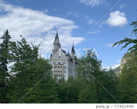 青空と存在感のあるお城 77301440