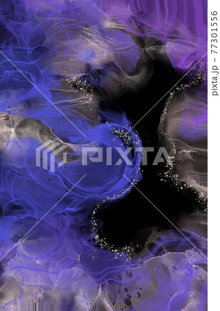 Alcohol Ink paint. Abstract design. Closeup of the painting. Alcohol Ink paint. Abstract design. Closeup of the painting. 77301556