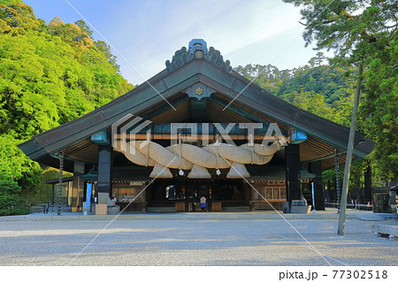【島根県】晴天下の出雲大社　神楽殿 77302518