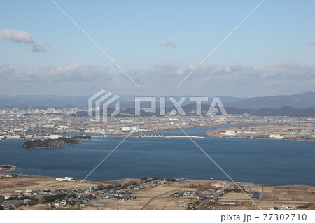 阿律の山からの岡山市街地 阿律の山からの岡山市街地 77302710