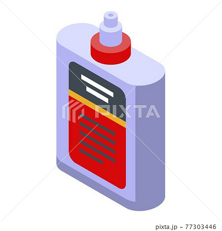 Glue bottle icon, isometric style Glue bottle icon, isometric style 77303446