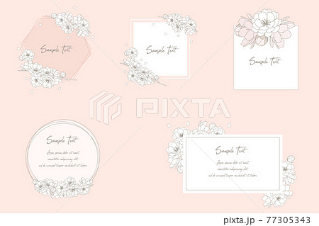 Flowers, florals, frames, simple, invitations 77305343