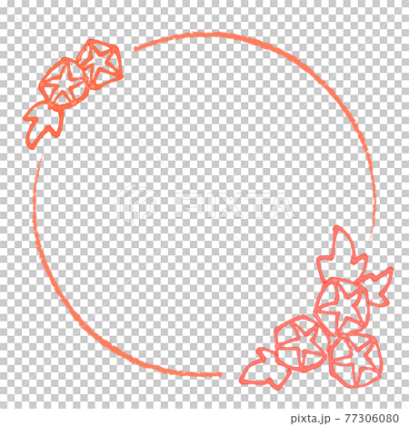 Summer morning glory frame stamp style vector 77306080