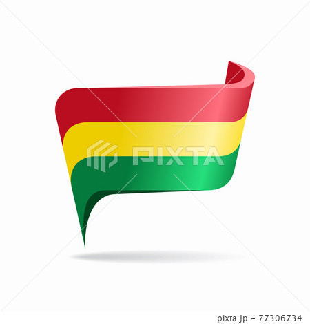 Bolivian flag map pointer layout. Vector illustration. 77306734