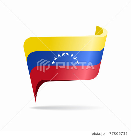 Venezuelan flag map pointer layout. Vector illustration. Venezuelan flag map pointer layout. Vector illustration. 77306735