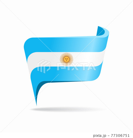 Argentinean flag map pointer layout. Vector illustration. Argentinean flag map pointer layout. Vector illustration. 77306751