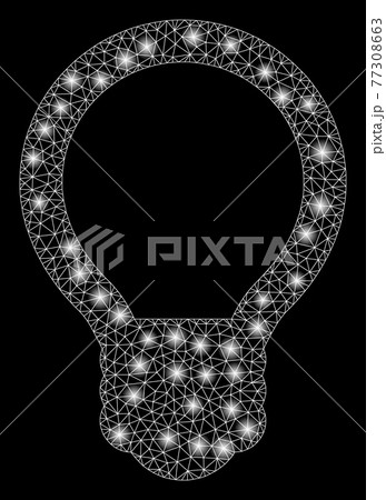 Flare Mesh Wire Frame Light Bulb with Flare Spots Flare Mesh Wire Frame Light Bulb with Flare Spots 77308663