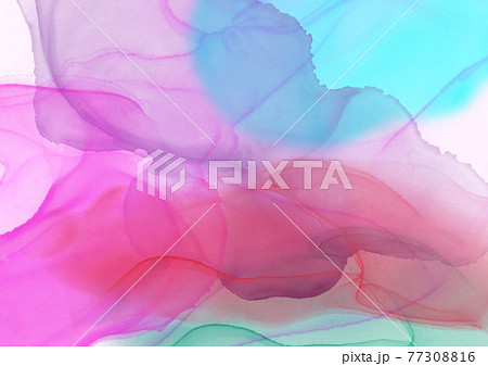 アルコールインクアートの背景イラスト 77308816