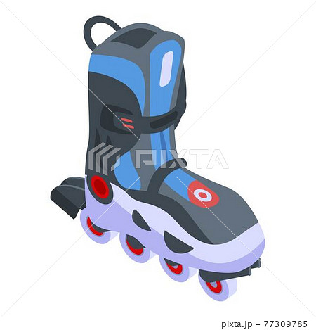 Inline skates icon, isometric style Inline skates icon, isometric style 77309785