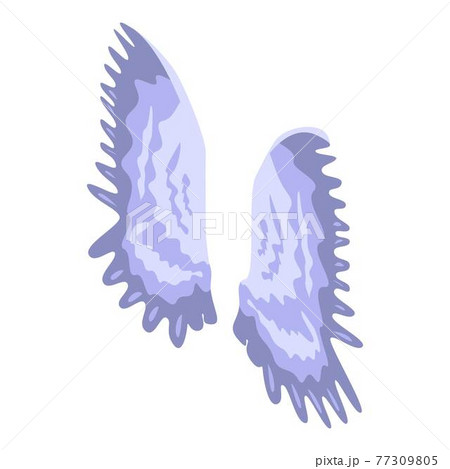 Freedom wings icon, isometric style 77309805