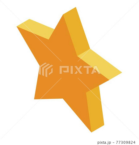 Gold star icon, isometric style Gold star icon, isometric style 77309824
