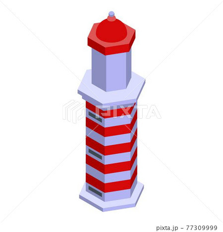 Lighthouse icon, isometric style 77309999