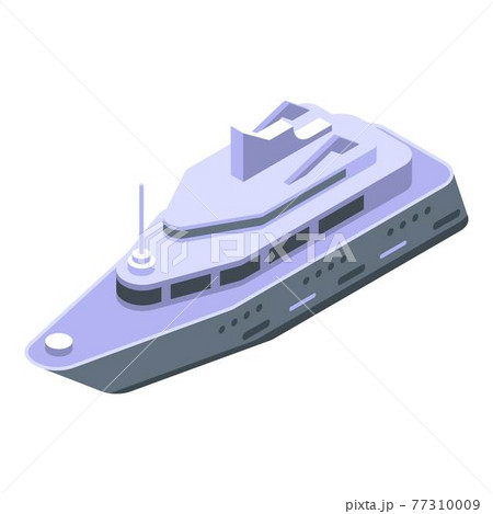 Yacht boat icon, isometric style 77310009