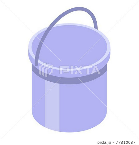 Bucket icon, isometric style 77310037
