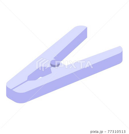 Hold clothes pin icon, isometric style Hold clothes pin icon, isometric style 77310513