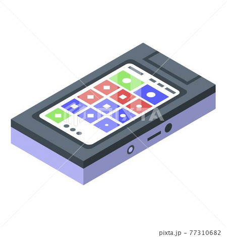 Digital music player icon, isometric style 77310682