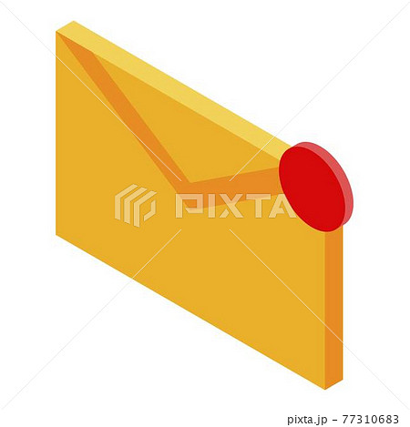 New mail icon, isometric style 77310683