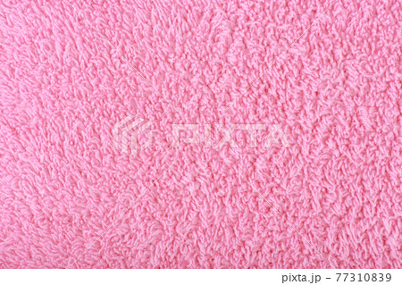 Pink fluffy fabric close up. Abstract background with space for text. Template concept Pink fluffy fabric close up. Abstract background with space for text. Template concept 77310839