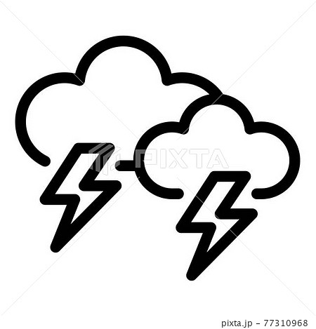 Storm clouds icon, outline style 77310968