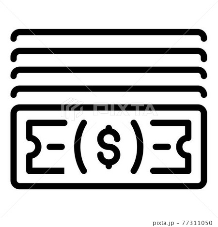 Cash pack icon, outline style 77311050