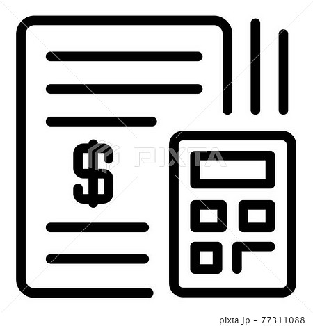 Financial papers icon, outline style Financial papers icon, outline style 77311088