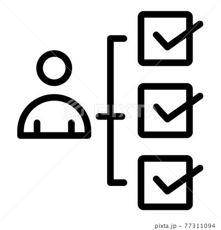 Audit scheme icon, outline style Audit scheme icon, outline style 77311094