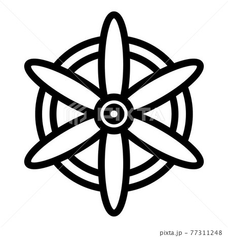 Aircraft blades icon, outline style 77311248