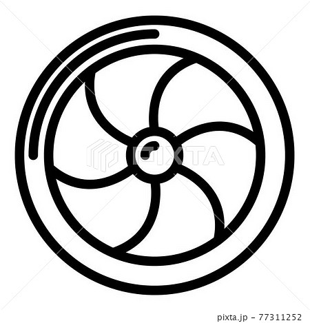 Aviation turbine icon, outline style 77311252