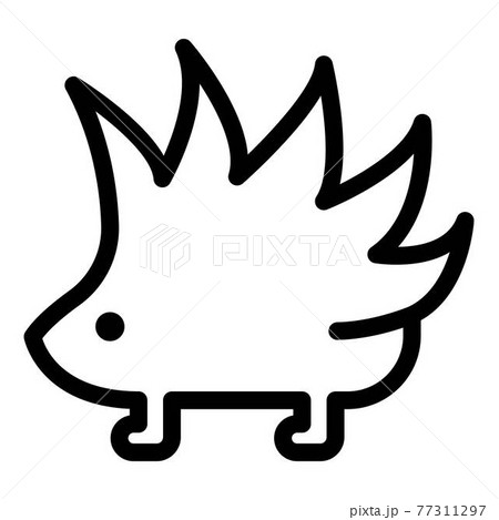 Hedgehog icon, outline style Hedgehog icon, outline style 77311297
