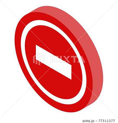 Restriction access icon, isometric style Restriction access icon, isometric style 77311377