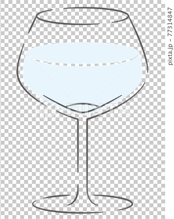 ワイングラスのイラスト 77314847