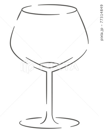 ワイングラスのイラスト 77314849
