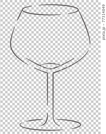 ワイングラスのイラスト 77314849