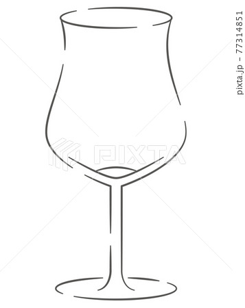 ワイングラスのイラスト ワイングラスのイラスト 77314851
