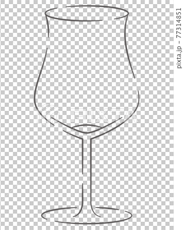 ワイングラスのイラスト ワイングラスのイラスト 77314851