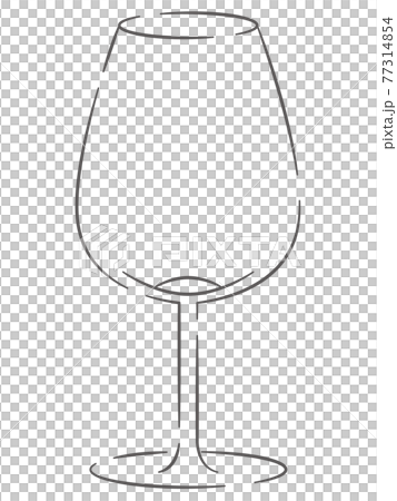 ワイングラスのイラスト 77314854