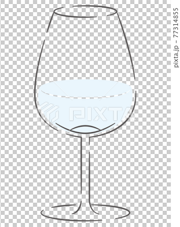 ワイングラスのイラスト ワイングラスのイラスト 77314855