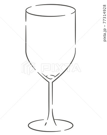 ワイングラスのイラストのイラスト素材