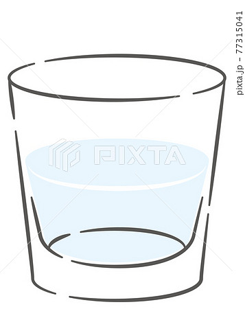 ガラスコップのイラストのイラスト素材