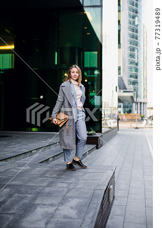 Business Women Style. Woman Going To Work Business Women Style. Woman Going To Work 77319489