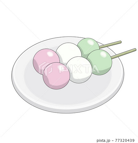 二本の三色団子のイラスト素材