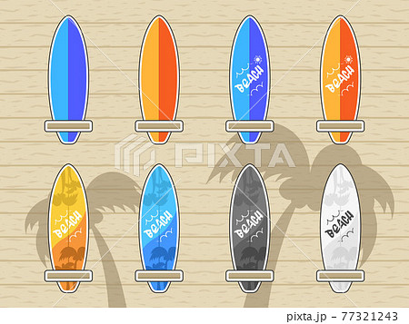 Illustration Of A Surfboard Hanging On The Wall Stock Illustration